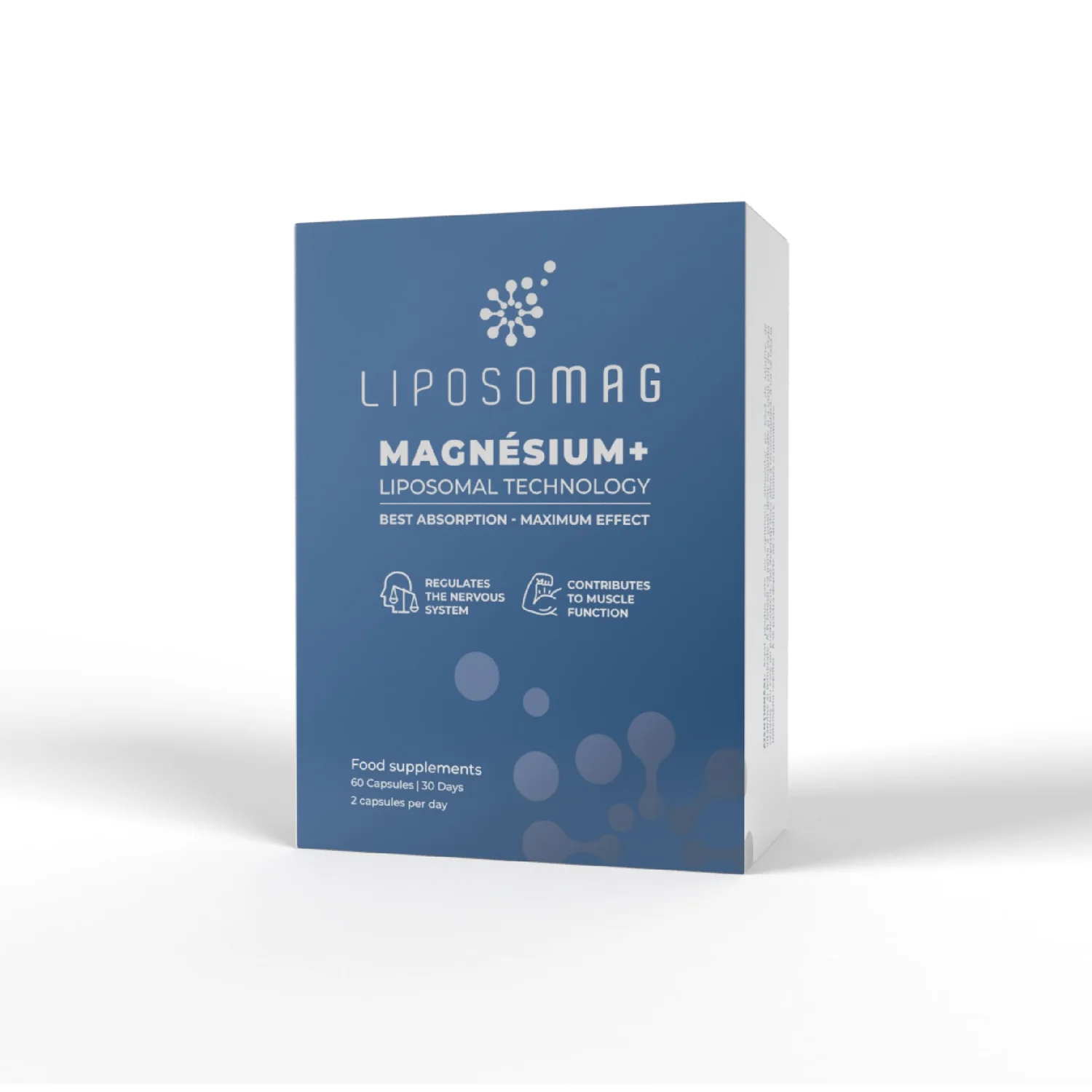 Vitamine, minerale si imunitate - LIPOSOMAG – Magneziu Liposomal 300 mg cu Vitamina B6 si Taurina pentru Oboseala, Sistem Nervos si Muschi | 30 capsule vegetale