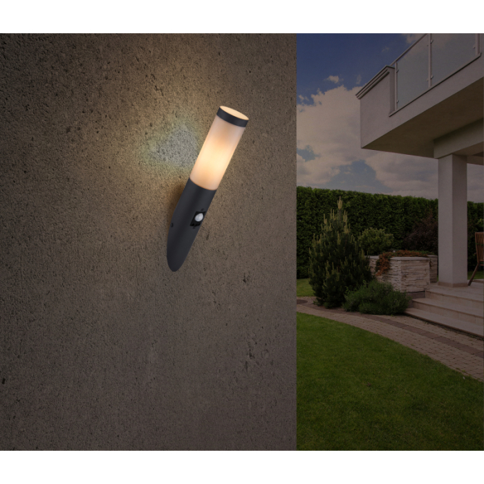 Aplica de exterior Boston, cu senzor, oțel inoxidabil antracit, IP44, 1xE27 [2]