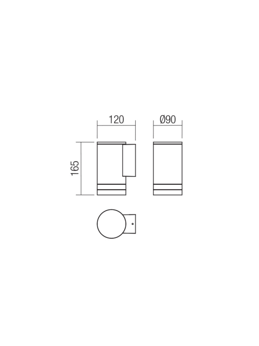 Aplica de exterior Cargo, gri, 1xGU10, 90517 [3]