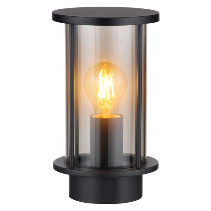 Aplica de exterior Gracey, oțel inoxidabil negru mat, sticlă de culoare fumurie, tije metalice negru mat, IP65 1xE27 [4]