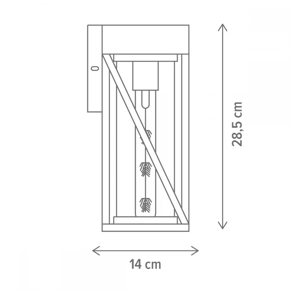 Aplica de exterior Helena, neagra, 1xE27 [4]