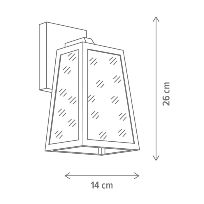 Aplica de exterior Kenzie 3, alba, 1xE27, KL133011 [2]