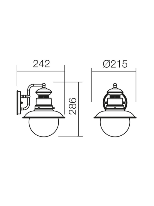 Aplica de exterior Scott, negru antic cu patina aur, 1xE27 [2]