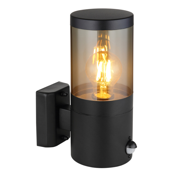 Aplica de exterior Xeloo, oțel inoxidabil negru mat, cu senzor, IP44, 1xE27 [3]