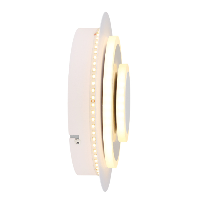 Aplica de pereta LED Odonell, metal alb mat, metal nichel mat, acril alb, 20W 3000K [3]