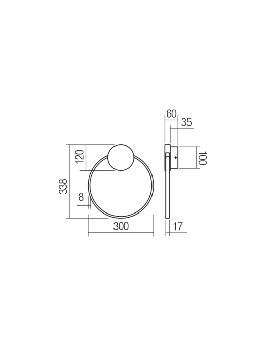 Aplica de perete LED Atom, negru/auriu, 11W, 01-3102 [2]
