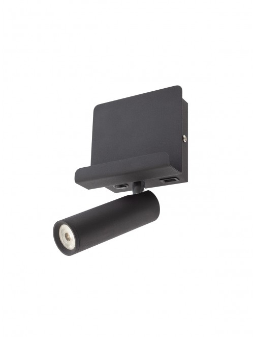 Aplica de perete LED Panel, neagra, 6W, 01-3084 [1]