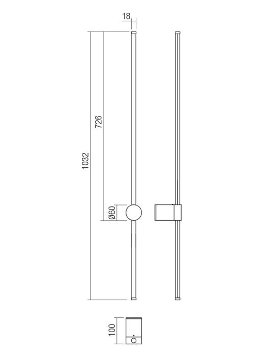 Aplica de perete LED Taboo, neagra, 11W 3000K, 01-3125 [2]