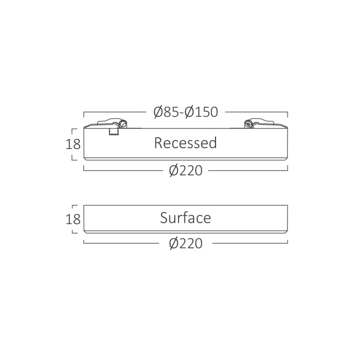 Aplica LED, cu senzor, neagra, 20W BP03-92081, CCT 3000K/4000K/6500K [5]