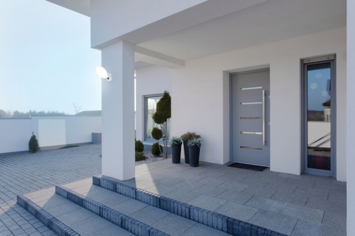 Aplica LED exterior Ossett, alba 12W 4000K [2]