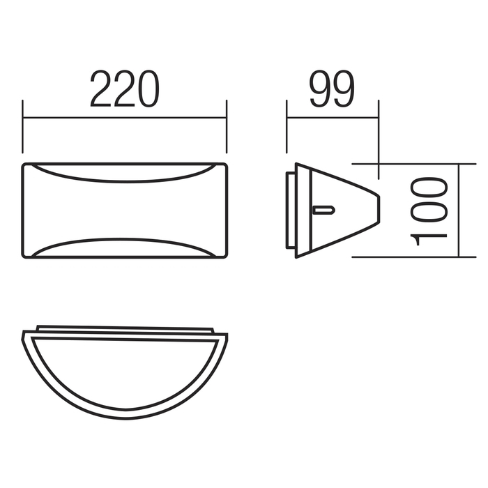 Aplica LED Scudo, 10W, 90190, 3000K [2]