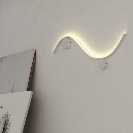 Aplica LED Wave, alb mat, 9W 3000K [3]