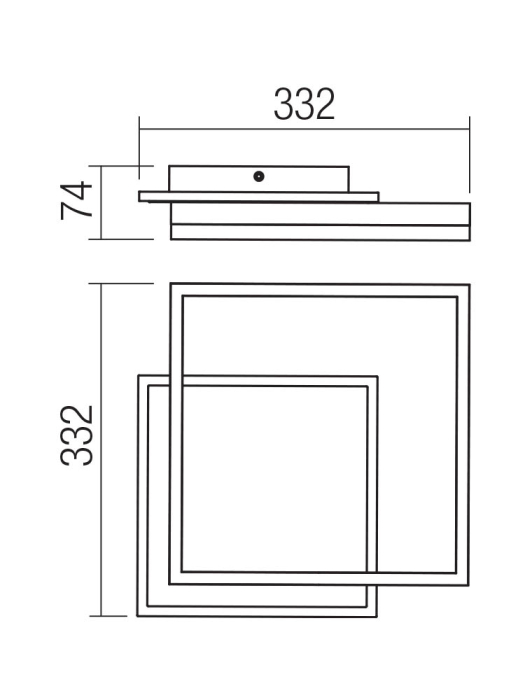 Aplica/Plafoniera LED Sami, aurie, 40W, 01-3999 [2]
