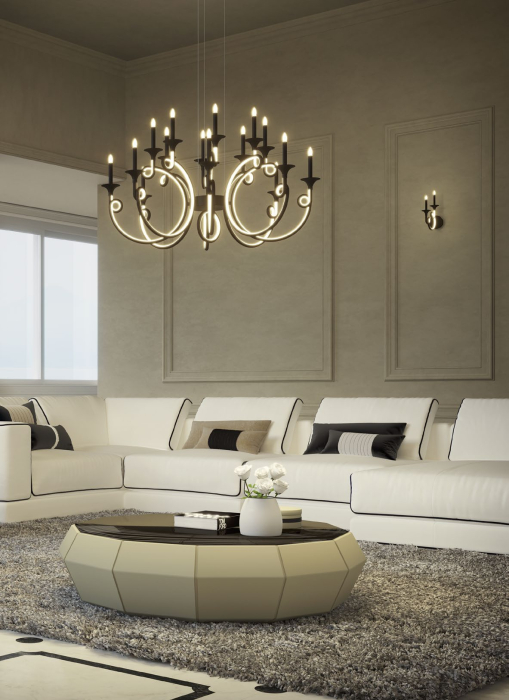 Candelabru LED Chateau, negru, 119W 3000K, ICH C16 22 [2]