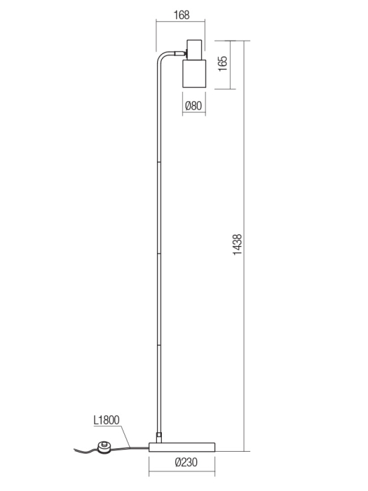 Lampadar Aurum, negru/alama, 1x15W E27, 01-3082 [3]