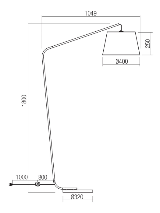Lampadar Kermit, negru/gri, 1x42W E27, 01-3077 [3]
