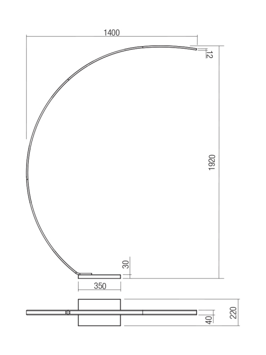 Lampadar LED Carver, negru mat, 16W 01-3217 [3]