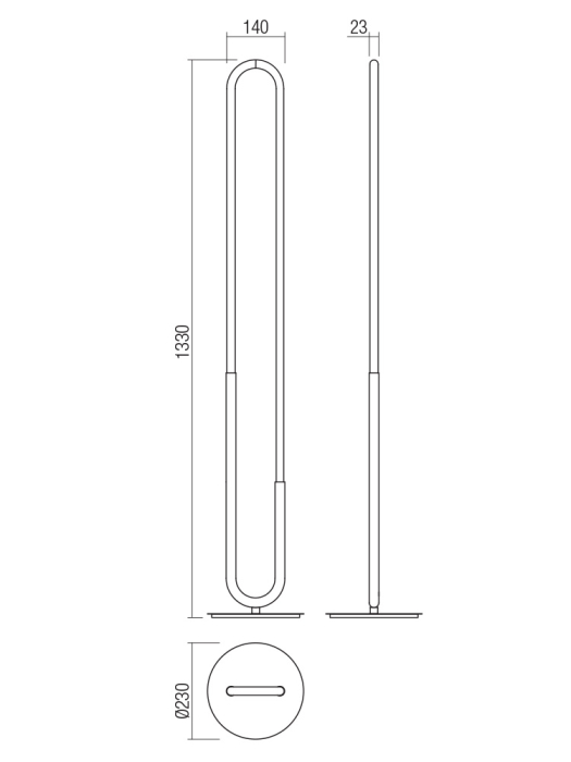 Lampadar LED Latium, negru mat, 20W 01-3188 [2]