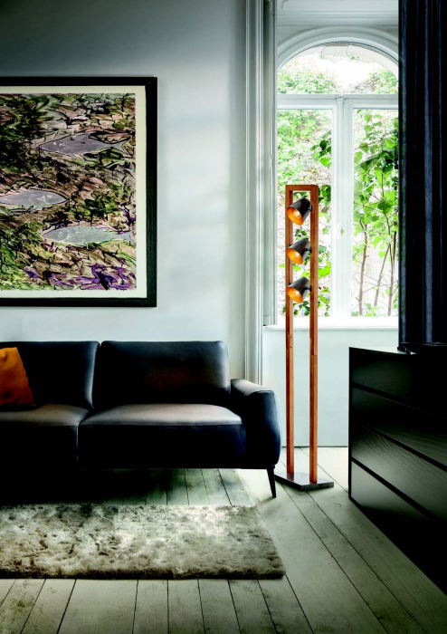 Lampadar Oaker, metal/lemn, 3x28W E14, 01-3498 [2]