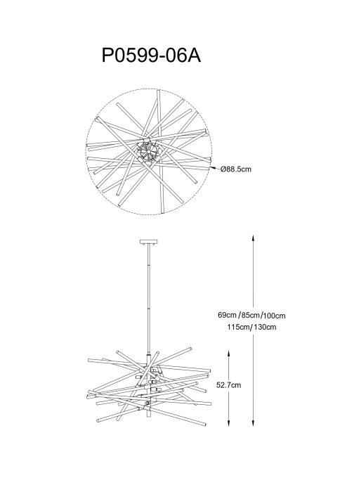 Lustra Reykjavik, auriu mat, 6xG9 P0599-06A-V7AC [2]