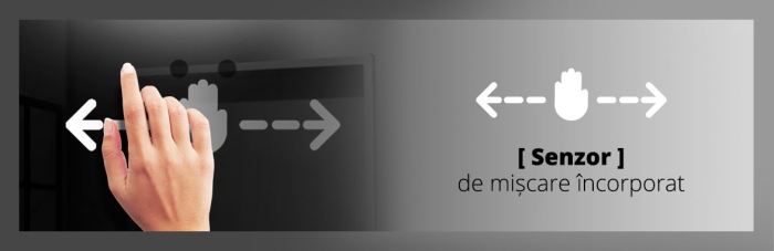 Oglinda LED Rectangulara Morrin Senzor MotionGlow Marcello, Efect 3D, 60x80cm [3]