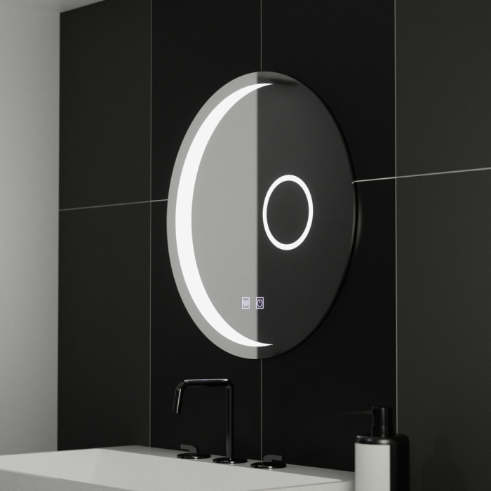 Oglinda LED Rotunda, 60/70/80 CM, Orbis Touch, Sistem Dezaburire,Dimabila [3]