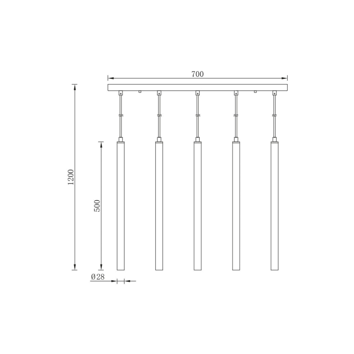 Pendul auriu, 5x10W G9, BV04-00073 [3]