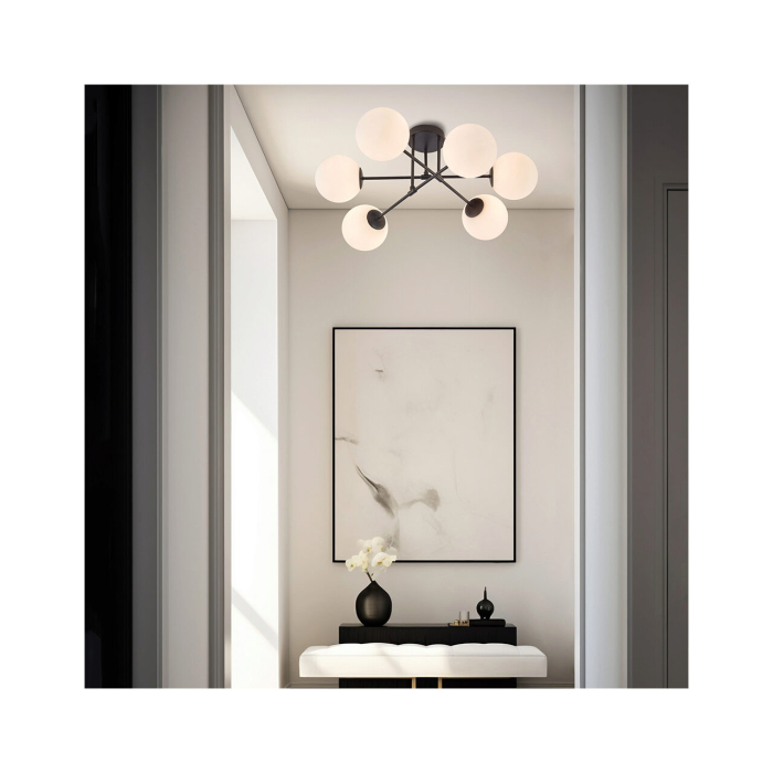 Plafoniera, alb mat/negru, 6x10W G9, BV01-00113 [2]