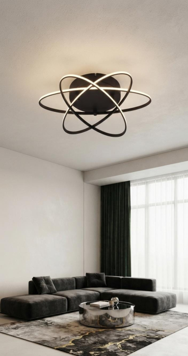 Plafoniera Led Avide PL3 B, 30W 3000K, negru/alb, KL151173 [2]