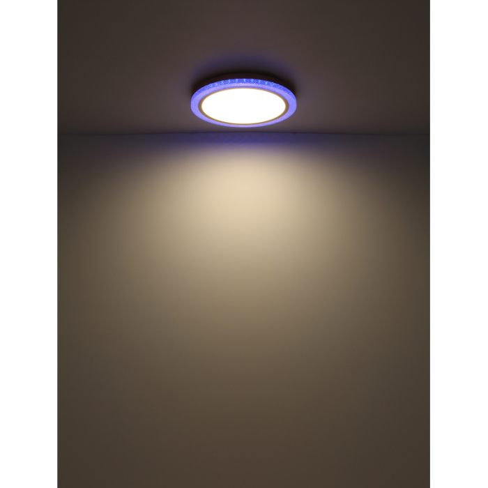 Plafoniera LED Bolly, metal alb/cristale , 20W+RGB 5W , CCT 2700-6500k [8]