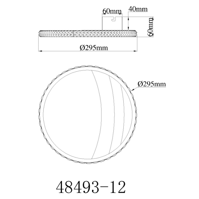 Plafoniera LED Constance,  metal negru mat/crom, aluminiu auriu, cristale din plastic transparent, 12W CCT 3000/4500/6500K [4]