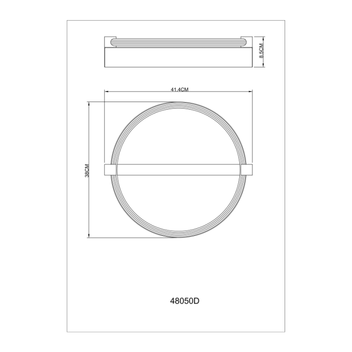 Plafoniera LED Fletcher, metal imitație lemn, metal auriu, plastic transparent, alb, 15W 3000K [4]