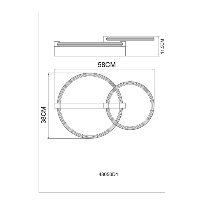 Plafoniera LED Fletcher, metal imitație lemn, metal auriu, plastic transparent, alb, 24W 3000K [4]