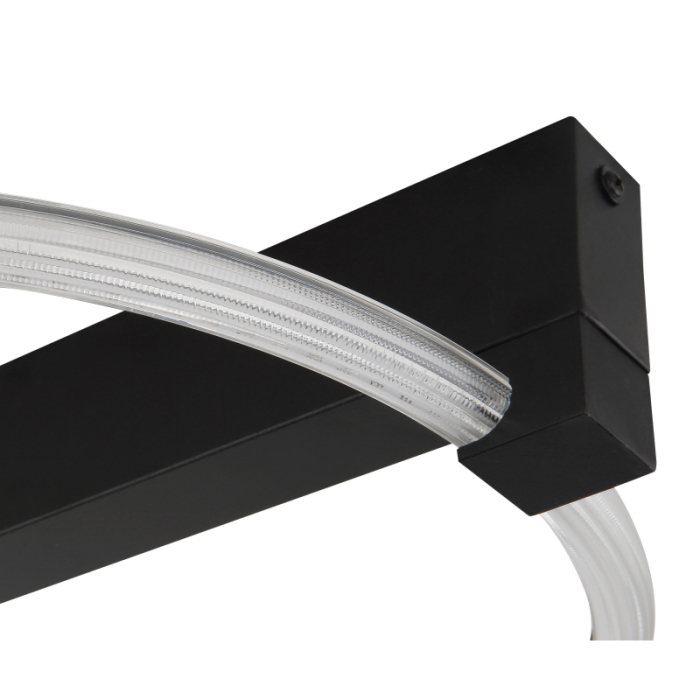 Plafoniera LED Fletcher, metal negru mat, plastic transparent, alb, 15W 3000K [3]