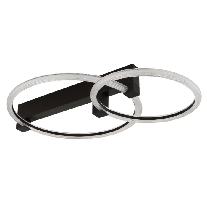 Plafoniera LED Fletcher,  metal negru mat, plastic transparent, alb, 24W 3000K [3]