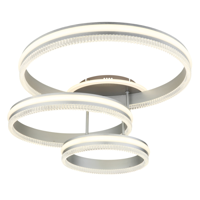 Plafoniera  LED Francine, metal argintiu, acril transparent, 72W CCT2700-6000K [4]