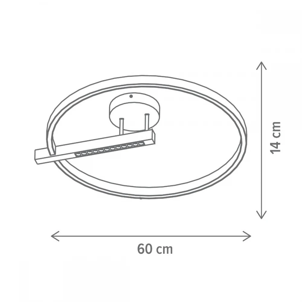 Plafoniera LED Himera PL1, neagra, 48W KL140029 [2]