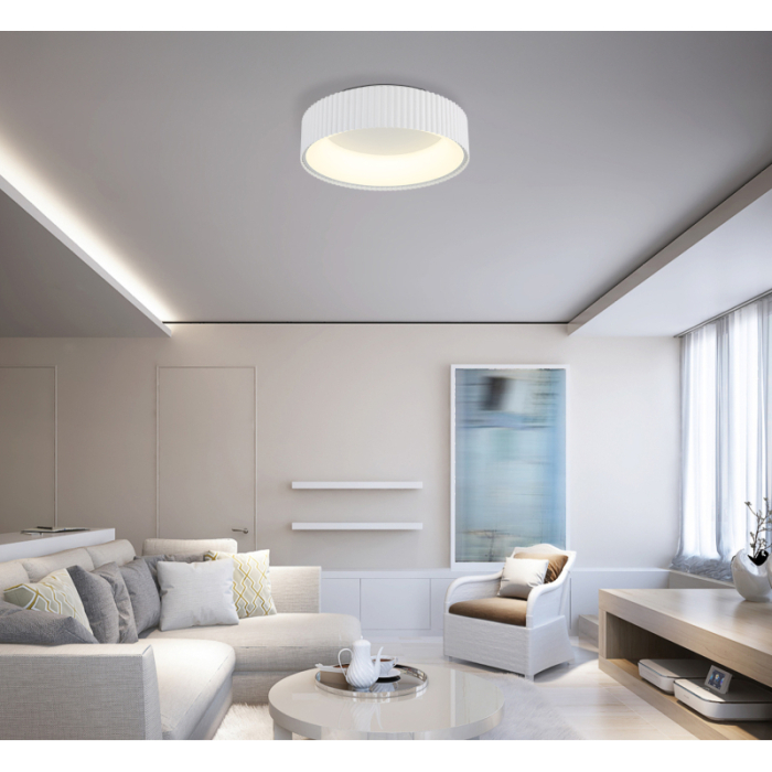 Plafoniera LED Kemp, metal alb mat, acril alb, 45W CCT2700/4000/6000K [2]