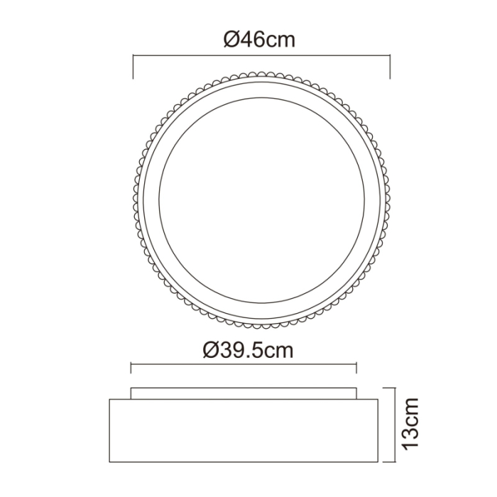Plafoniera LED Kemp, metal alb mat, acril alb, 45W CCT2700/4000/6000K [4]