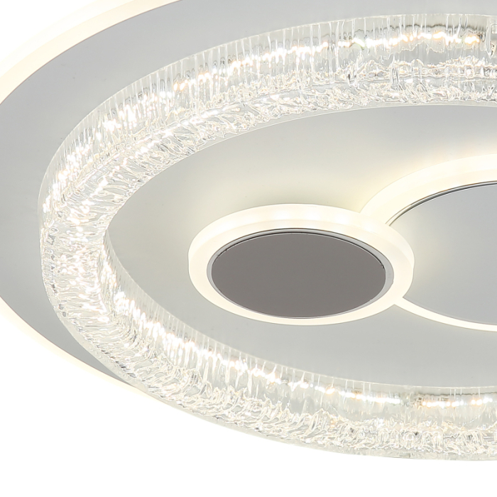 Plafoniera LED Kriswall, metal/acril alb, efect de cristal acrilic transparent, 48W CCT 2700/4000/6000K [5]