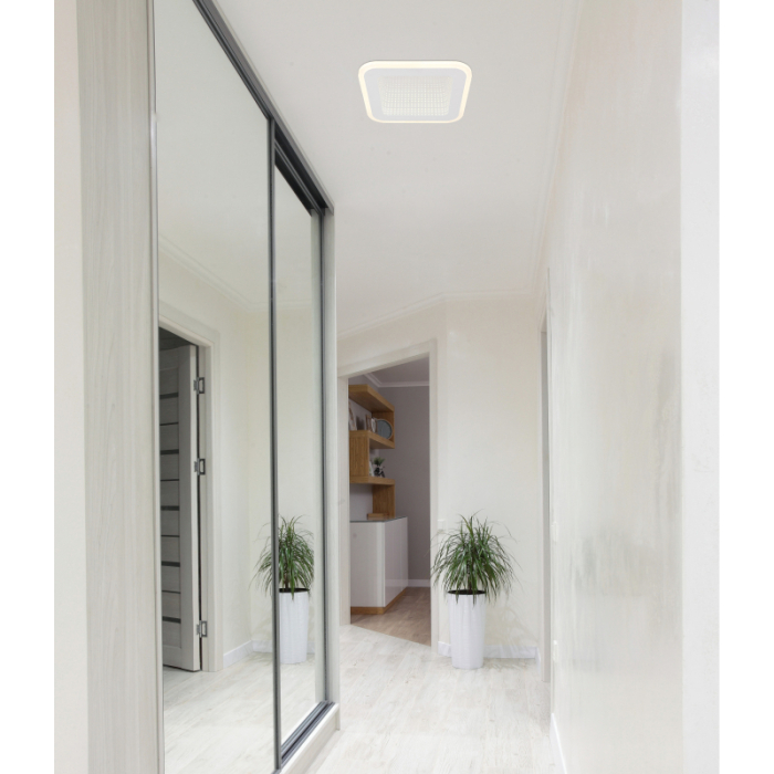 Plafoniera LED Lamela, alb mat/efect oglinda 3D,12W 4000K [2]