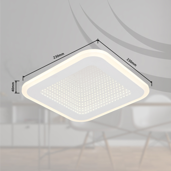 Plafoniera LED Lamela, alb mat/efect oglinda 3D,12W 4000K [4]