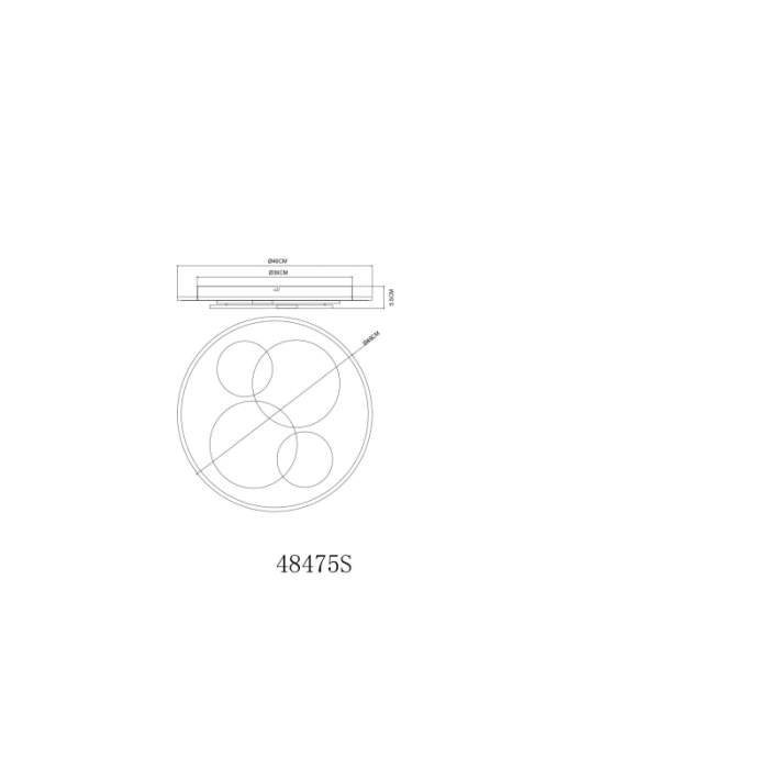 Plafoniera LED Monty, metal alb mat, metal de culoare nisip, acrilic alb, 40W 3000K [3]