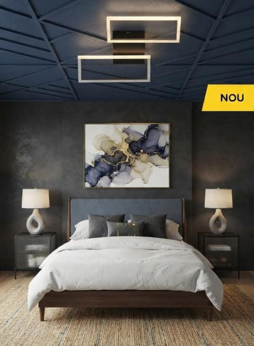 Plafoniera LED Pane PL2 B, alb/negru, 16W 4000K, KL140040 [2]
