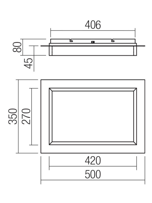 Plafoniera Led Perimetro 36W, negru mat, 05-976 [2]