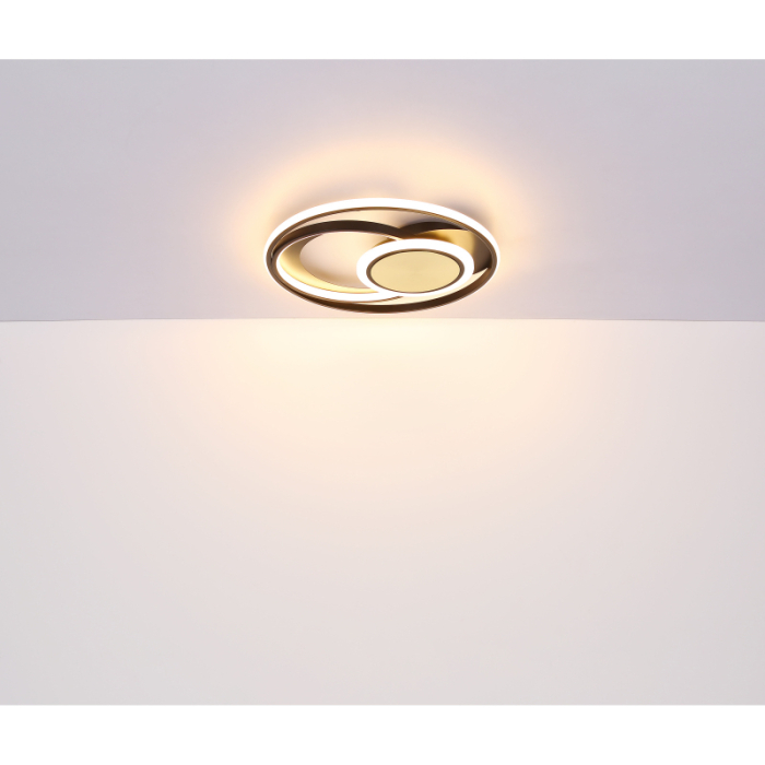 Plafoniera LED Pikara, lemn/negru mat, 24W 3000K [3]