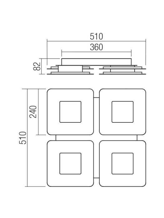 Plafoniera Led Quant, 47W, negru mat, 05-1005 [2]