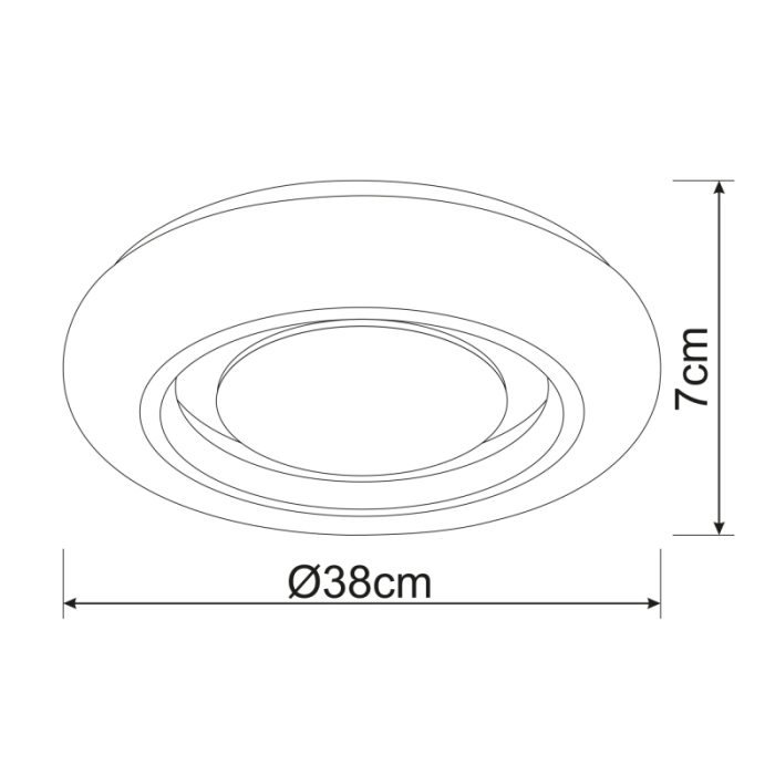 Plafoniera LED Rada, metal alb, aril alb, inel cromate, 24W CCT 2700-4200-6500K [5]