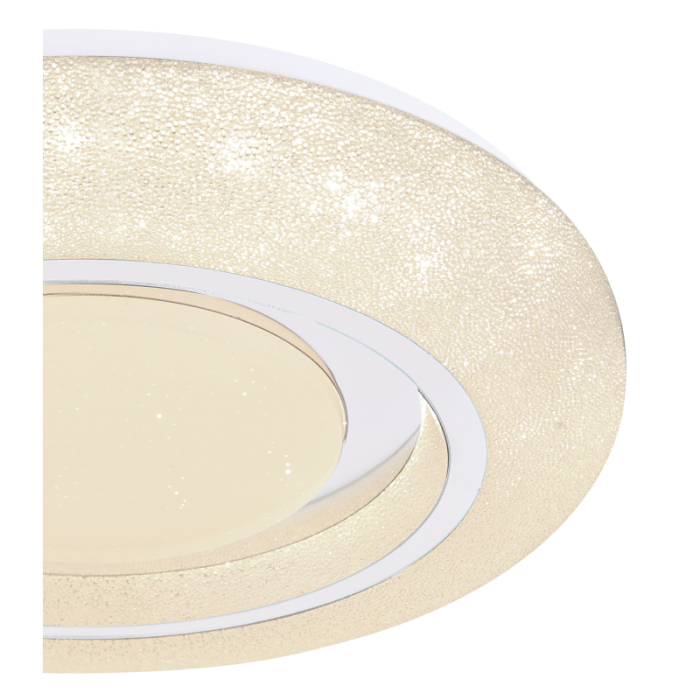 Plafoniera LED Rada, metal alb, aril alb, inel cromate, 24W CCT 2700-4200-6500K [4]