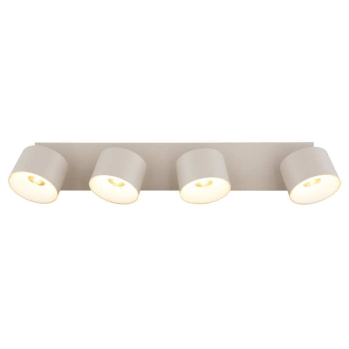 Plafoniera LED Rae, metal de culoare nisip, aluminiu de culoare nisip, plastic alb, 4x6W 3000K [3]